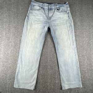 7 For All Mankind Austyn Jeans Mens 34x28 Relaxed Straight Light Wash Stretch